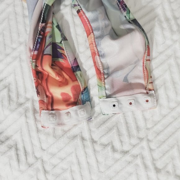 Japanese Anime-Manga Graphic Print Mock Neck Bodysuit Onesie- Size Small - Picture 11 of 11